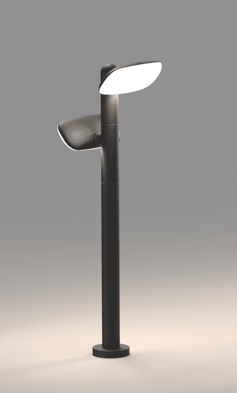 Swivel Rectangular Dual-Head Lawn Light