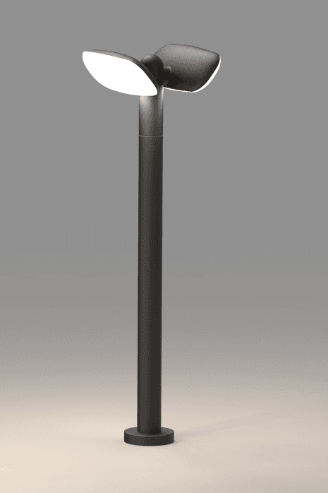 Swivel Rectangular L/R Dual-Head Lawn Light