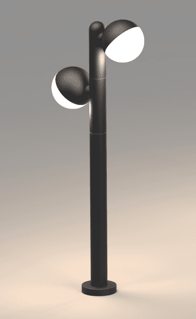 Swivel Ball Dual-Head Lawn Light