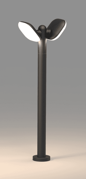 Swivel Square L/R Dual-Head Lawn Light