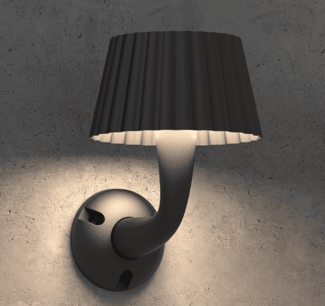 Striped Cone Wall Light