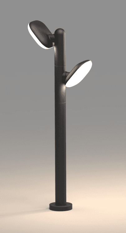 Swivel Square Dual-Head Lawn Light