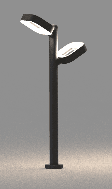 Swivel Double-Sided Square Dual-Head Lawn Light