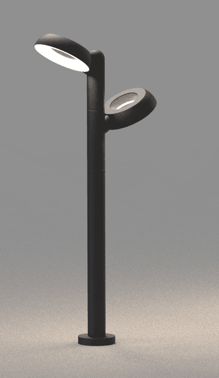 Swivel Cone Dual-Head Lawn Light