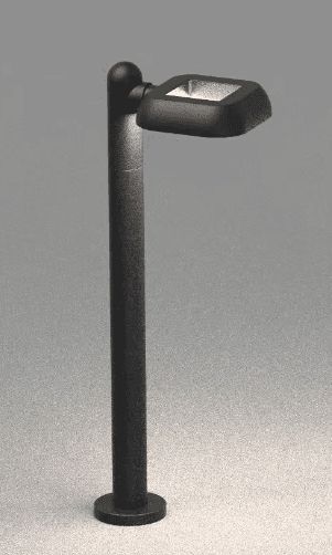 Swivel Square-Arc Single-Head Lawn Light